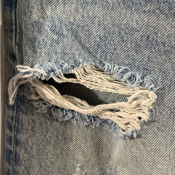 Zara Destroyed Graffitti Jeans 29 Loose Crop Unisex? Mens Womens. - Picture 5 of 11